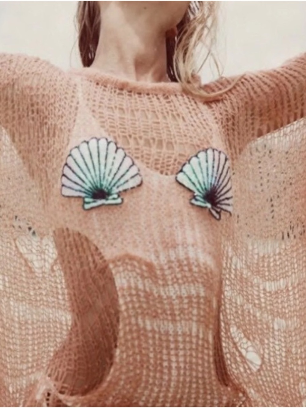 WILDFOX SEA SHELL BRA LENNON SWEATER WOMENS XS NWT